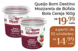 Dona de Casa Queijo bom destino mozzarella de búfala bola cereja oferta