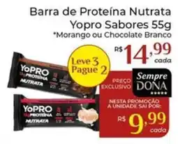 Dona de Casa Barra de Proteína Nutrata Yopro Sabores oferta
