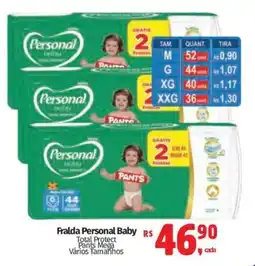 Mix Mateus Fralda personal baby total protect pants mega oferta
