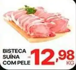 Supermercados Santa Helena Bisteca suina com pele oferta