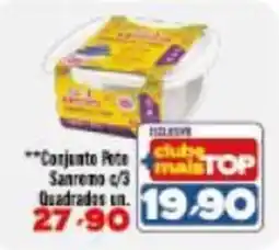 Rede Top Conjunto Pote Sanremo c/3 Quadrados un. oferta