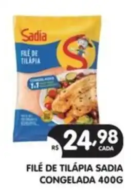 Supermercados Real filé de tilápia sadia oferta