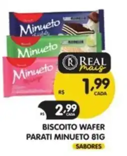 Supermercados Real Biscoito wafer parati minueto oferta