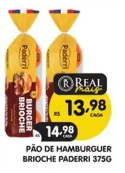 Supermercados Real pão de hamburguer brioché paderrri oferta