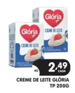 Supermercados Real Creme de leite glória oferta