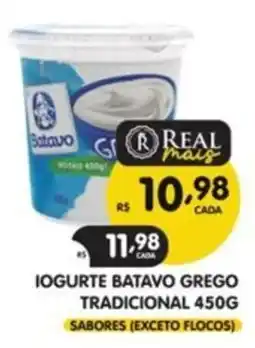 Supermercados Real Iogurte batavo grego tradicional oferta
