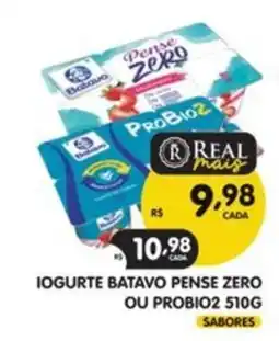 Supermercados Real Iogurte batavo pense zero ou probio2 oferta