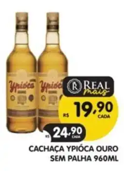 Supermercados Real Cachaça ypióca ouro sem palha oferta