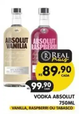 Supermercados Real vodka absolut oferta