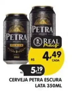 Supermercados Real Cerveja petra escura oferta