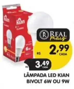 Lâmpada led kian bivolt 6w ou 9w