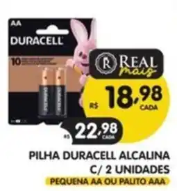Supermercados Real Pilha duracell alcalina oferta