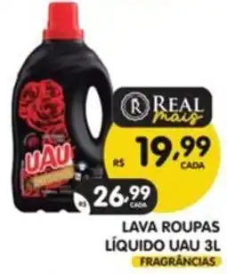 Supermercados Real lava roupas líquido uau 3l oferta