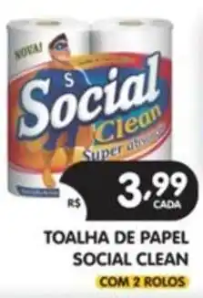 Supermercados Real toalha de papel social clean oferta