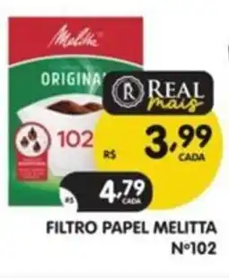 Supermercados Real Filtro papel melitta n°102 oferta