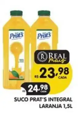 Supermercados Real Suco prat's integral laranja oferta