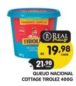 Supermercados Real queijo nacional cottage tirolez oferta
