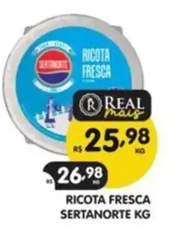 Supermercados Real Ricota fresca sertanorte oferta