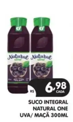 Supermercados Real Suco integral natural one uva/ maçã oferta