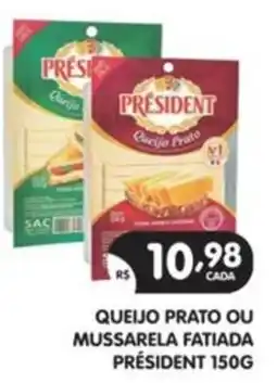 Supermercados Real Queijo prato ou mussarela fatiada oferta