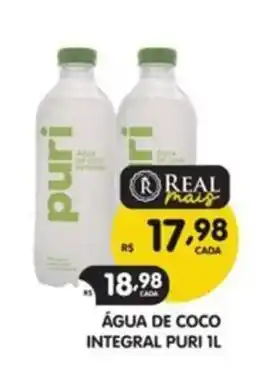Supermercados Real Água de coco integral puri oferta