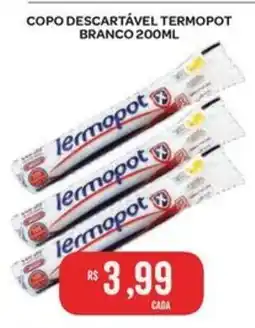 Atacadão Dia a Dia copo descartável termopot branco oferta