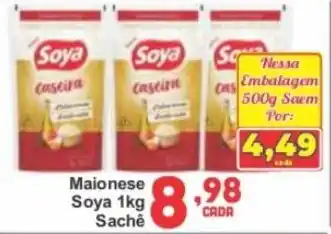 Maionese soya 1kg sachê