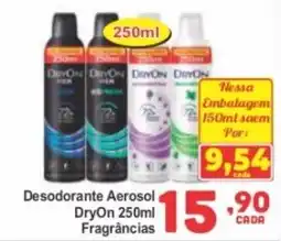 Rede Super Compras Desodorante Aerosol DryOn 250ml Fragrâncias oferta