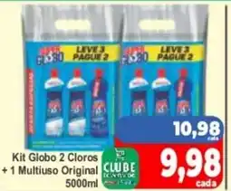 Rede Super Compras Kit Globo 2 Cloros + 1 Multiuso Original oferta