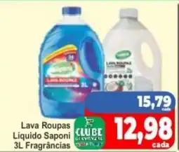 Rede Super Compras Lava Roupas Líquido Saponi 3L Fragrâncias oferta