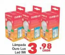 Rede Super Compras Lâmpada Ouro Lux Led 9W oferta