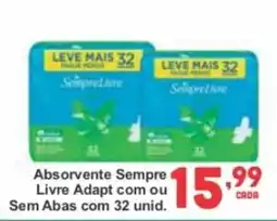 Rede Super Compras Absorvente sempre livre adapt com ou sem abas oferta