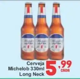 Rede Super Compras Cerveja Michelob 330ml Long Neck oferta