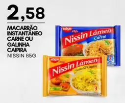 Mercadão Atacadista Macarrão instantâneo carne ou galinha caipira oferta