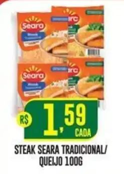Casagrande Supermercados steak seara tradicional/ queijo 100g oferta
