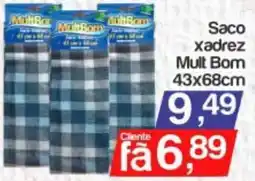 Supermercados Gricki Saco xadrez Mult Bom oferta