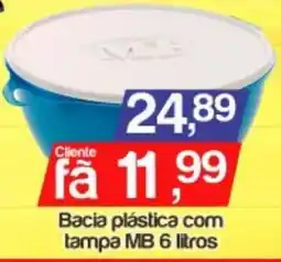 Supermercados Gricki Bacia plástica com tampa mb oferta