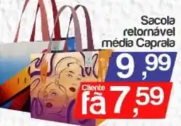 Supermercados Gricki Sacola retornável média Caprala oferta