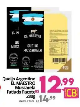 Althoff Supermercados Queijo argentino el maestro mussarela fatiado pacote oferta