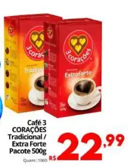 Althoff Supermercados Café 3 corações tradicional / extra forte oferta