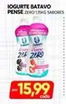 Novo Mix Iogurte batavo pense zero 1,5kg sabores oferta