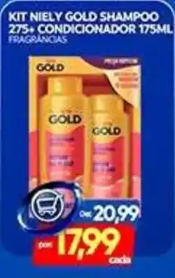 Novo Mix kit niely gold shampoo 275+ condicionador 175ml fragrâncias oferta