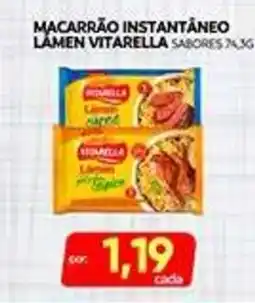 Novo Mix Macarrão instantâneo lâmen vitarella sabores oferta