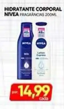 Novo Mix Hidratante corporal nivea fragrâncias oferta