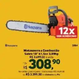 Quero Quero Motosserra a Combustão Sabre 18 61,5CC 3,89HP oferta