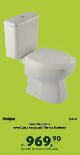 Quero Quero Vaso sanitário com caixa acoplada thema ecoflush oferta