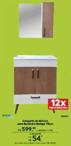 Quero Quero Conjunto de móveis para banheiro malaga oferta