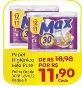 Novo Atacarejo Max pure - papel higiênico oferta
