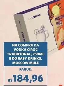 Sam's Club Easy - na compra da vodka ciroc tradicional oferta