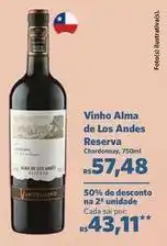 Sam's Club Reserva - vinho alma de los andes oferta